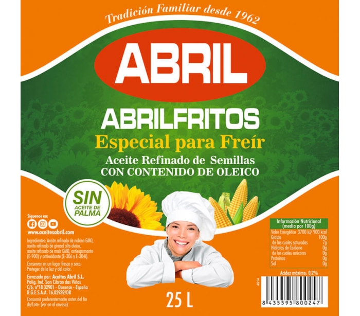 Aceite Especial Para Freir Abrilfritos L