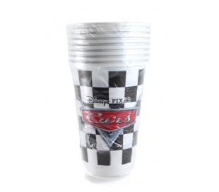 VASOS PLASTICOS 200 ML. CARS 8 UN.