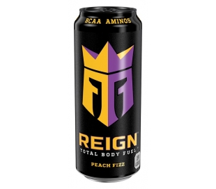 BEBIDA ENERGETICA PEACH FIZZ REIGN 500 ML.