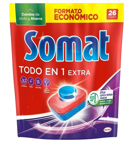 Detergente lavavajillas Powerball Ultimate Plus All in 1 bolsa 28