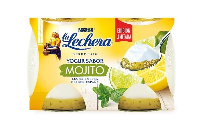 Yogur sabor Mojito, Yogures de vidrio, La Lechera
