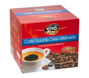 CAFE SOLUBLE DESCAFEINADO VIVOCHEF 100 SOBRES