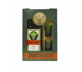 LICOR DE HIERBAS JAGERMEISTER 1 L+2 VASOS GRATIS