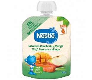 COMPOTA POUCH MANZANA,ZANAHORIA Y MANGO NESTLE 90 GRS.