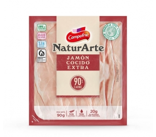 JAMON COCIDO EXTRA NATURARTE 90 GR.LONCHAS