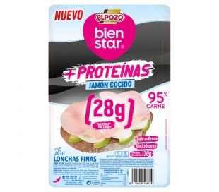 JAMON COCIDO+PROTEINAS EL POZO 130 GR.