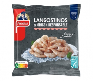 LANGOSTINOS CRUDOS Y PELADOS FINDUS 180 GR.