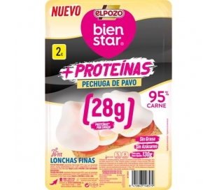 PECHUGA PAVO+PROTEINAS EL POZO 130 GR.