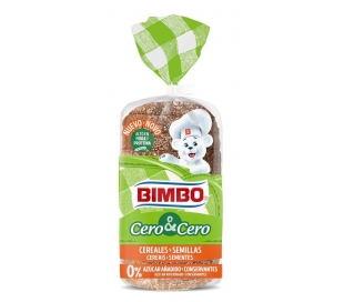 PAN MOLDE CEREALES Y SEMILLAS BIMBO 360 GR.