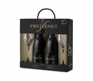 CAVA, ESTUCHE CORDON NEGRO BRUT FREIXENET 2 BOT.X 75 CL.