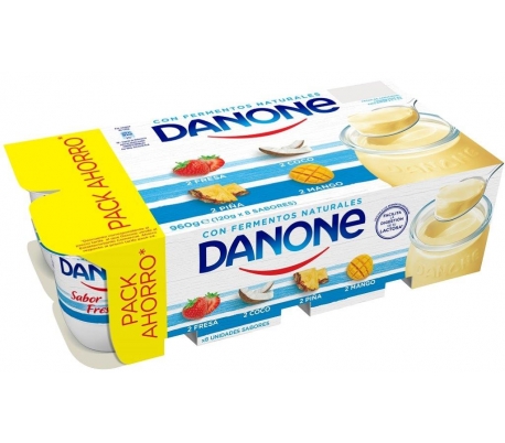 DANONE yogur natural pack 8 unidades