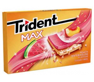 CHICLES MAX PEACH WATERMELON TRIDENT 23 GRS.