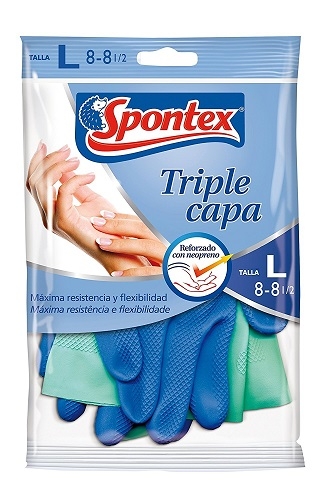 Guantes Spontex Triple Capa, guantes para limpiar.