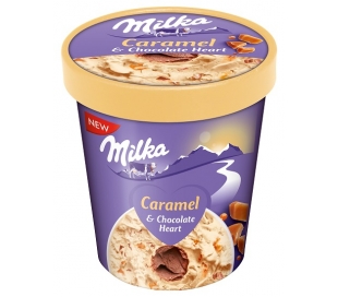 HELADO TUBO CARAMELO Y CHOCOLATE MILKA VASO 480 ML.